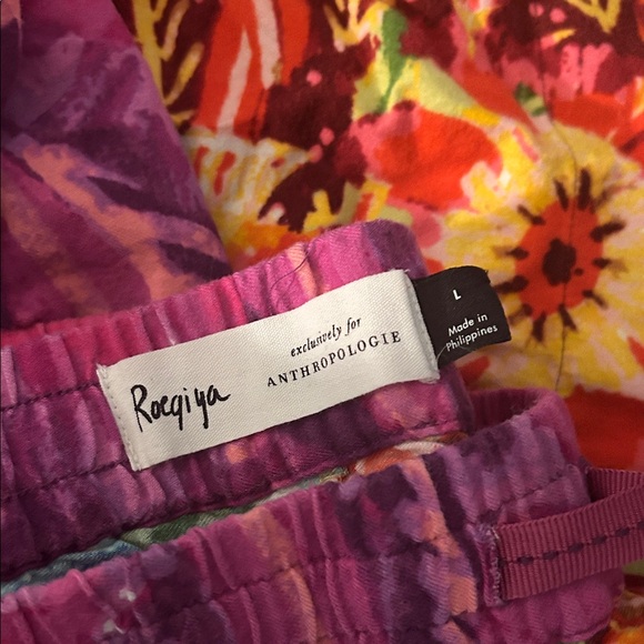 Anthropologie Vibrant Floral Pajama Set - Picture 3 of 5